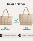 Bubble 22L-28L Expandable Puffer Travel Tote Bag
