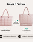 Bubble 22L-28L Expandable Puffer Travel Tote Bag