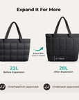 Bubble 22L-28L Expandable Puffer Travel Tote Bag