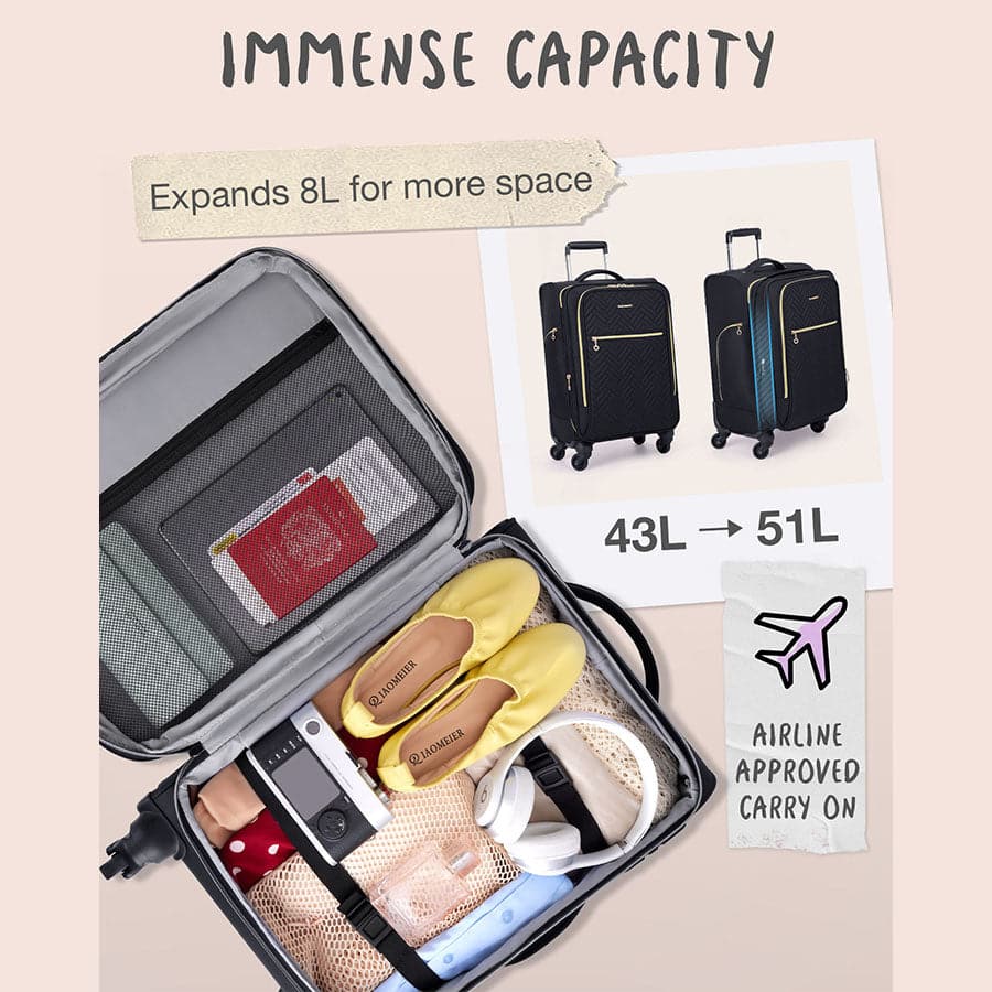 Bonchemin Quilted Business & Travel Suitcase Bagsmart Australia