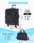 Carry-on Lightweight Travel Suitcase Set