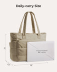 Bagsmart 20L Puffy Tote Bag with 15.6" Laptop Compartment