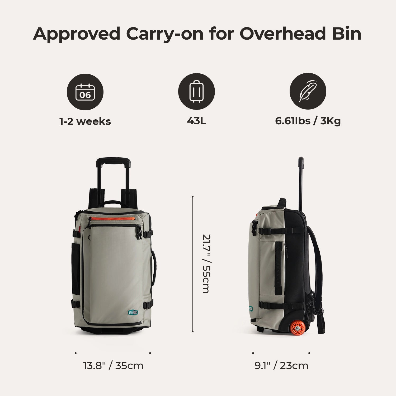 Blast 43L Roller Backpack
