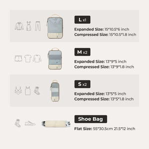 Bagsmart Compression Packing Cubes