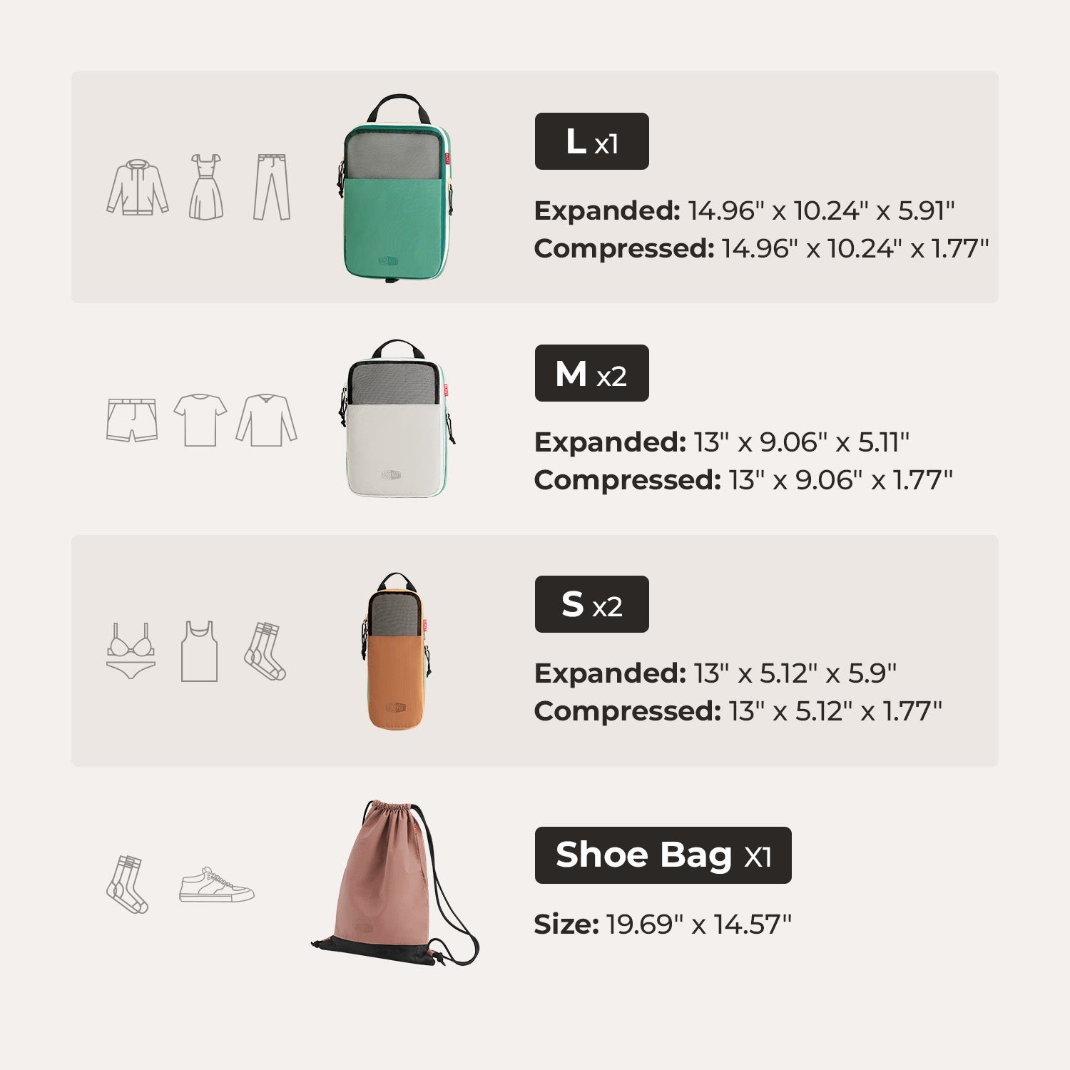 Blast Travel Packing Cubes
