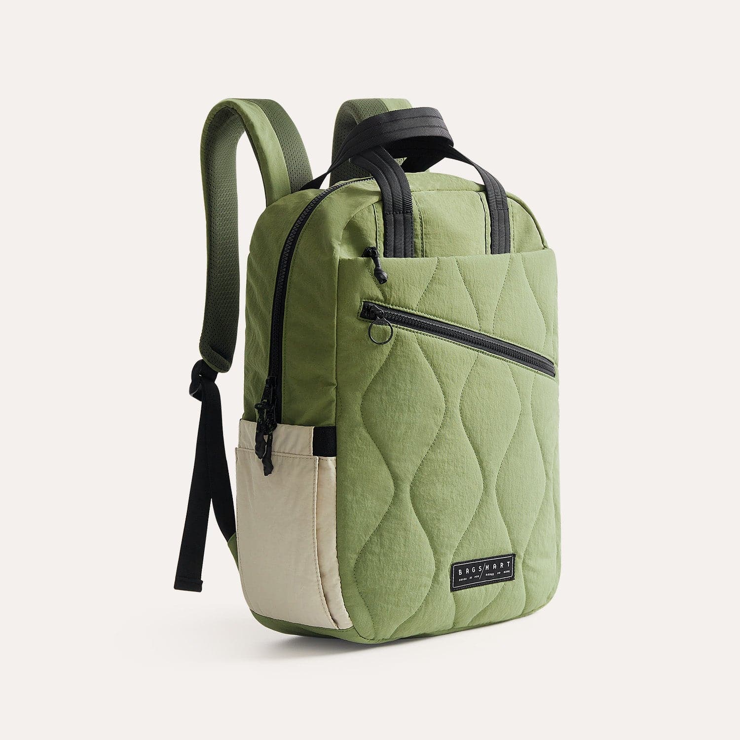 Vega Backpack Moss Side Quilted Nylon