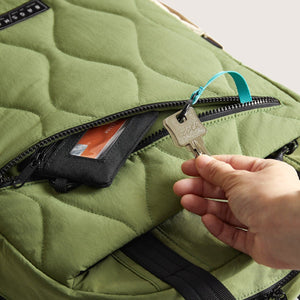 Vega  Backpack Moss Front Pocket Quilted Nylon