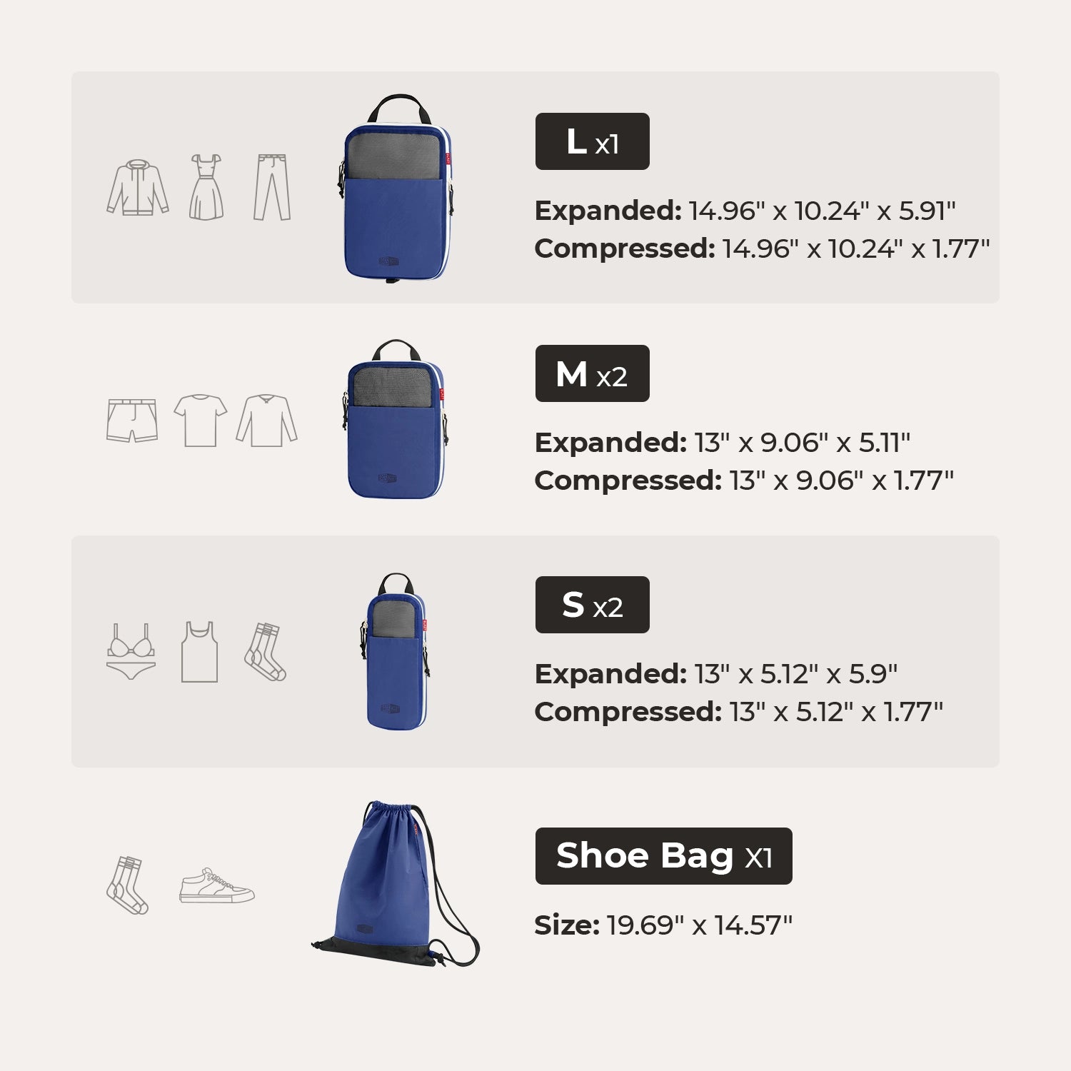 Blast Travel Packing Cubes
