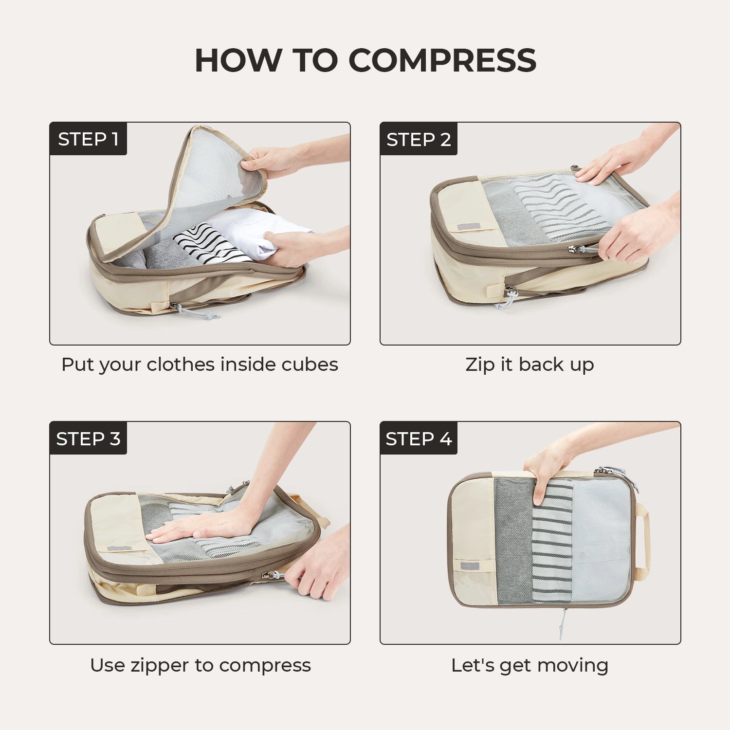 Bagsmart Compression Packing Cubes