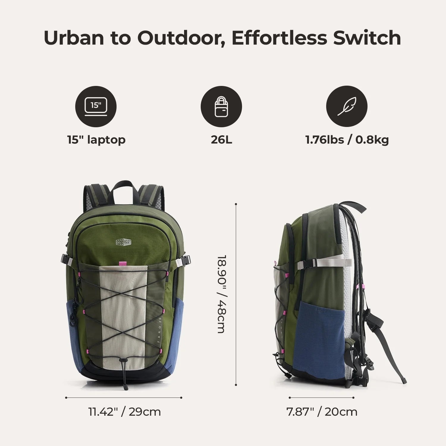 Faro Daypack 26 BAGSMART