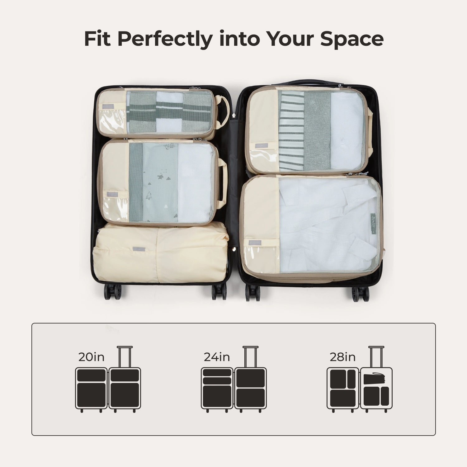Bagsmart Compression Packing Cubes