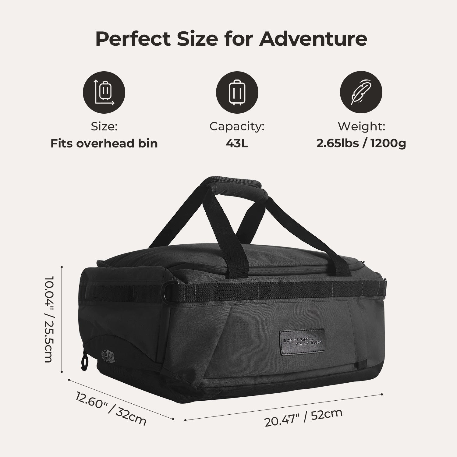Paz 43L Duffle Backpack