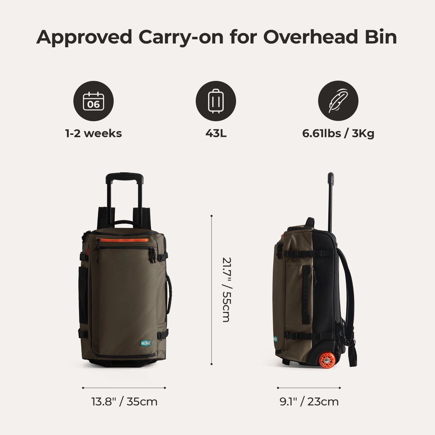 Blast 43L Roller Backpack