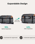 Falco 40L Expandable Airline Approved Carry On Travel Backpack