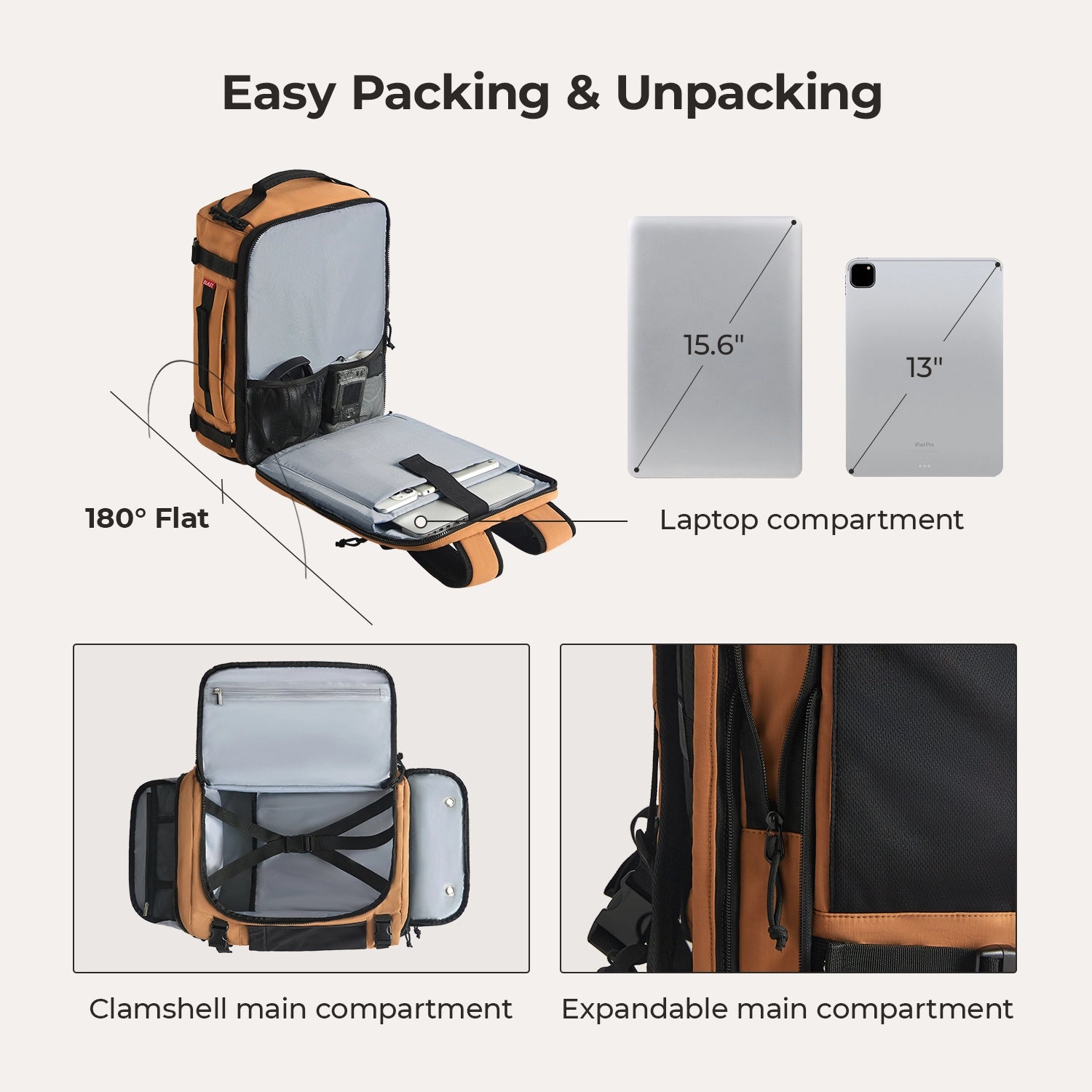 Blast 28L-38L Extended Mesh Carry On Travel Backpack