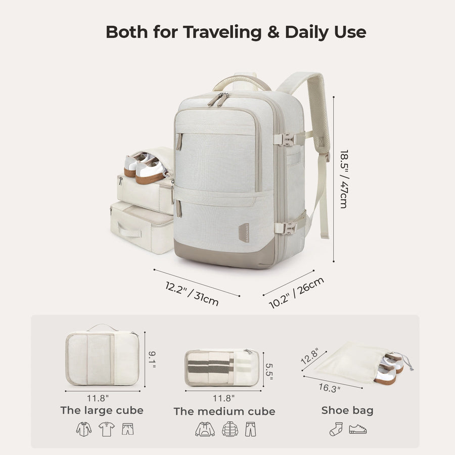 Falco 40L Expandable Airline Approved Carry On Travel Backpack