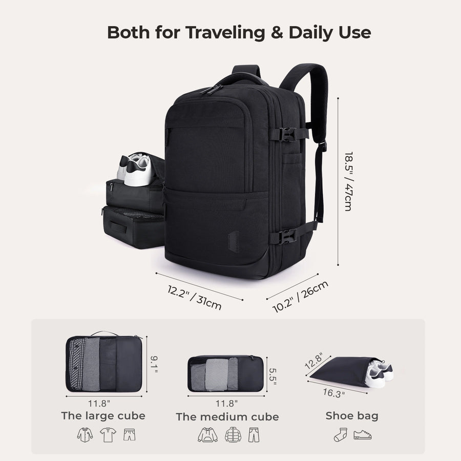 Falco 40L Expandable Airline Approved Carry On Travel Backpack