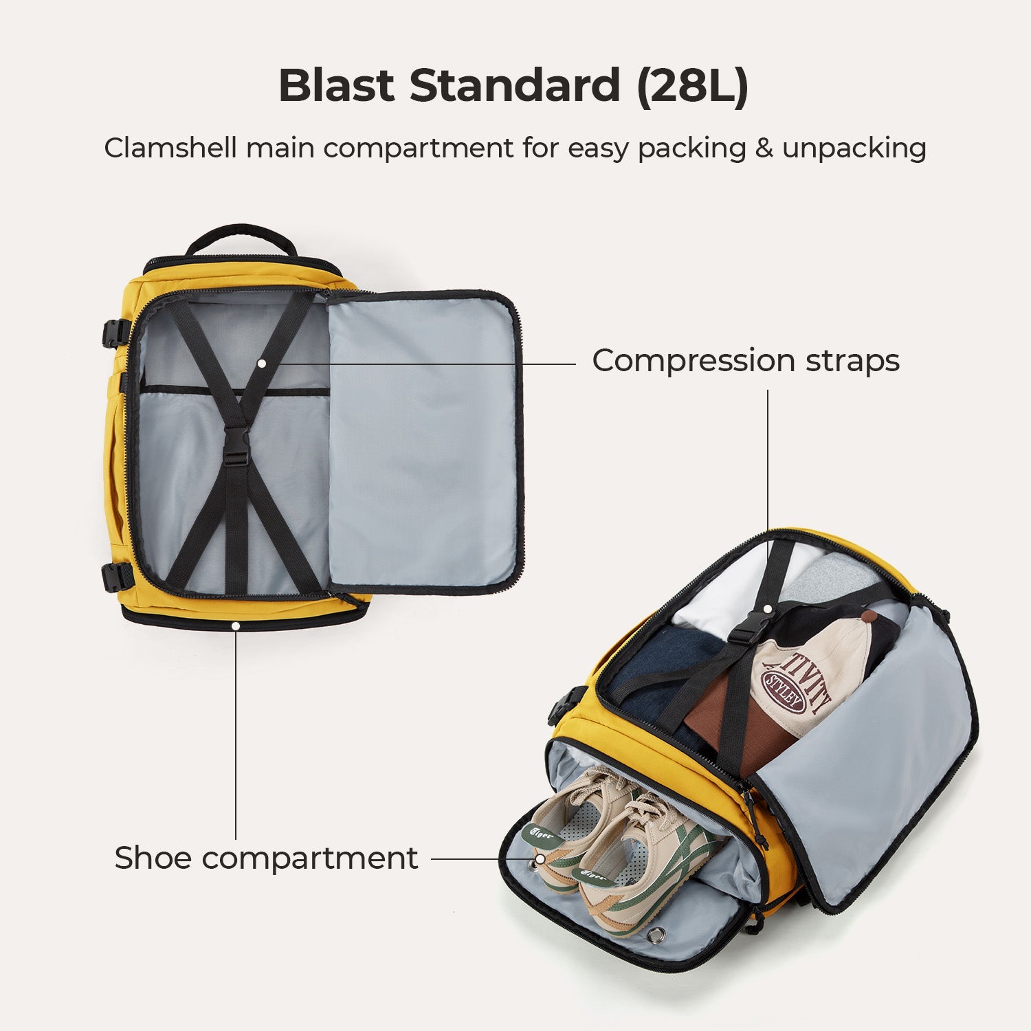 Blast Quick Access 28L-38L Carry On Travel Backpack