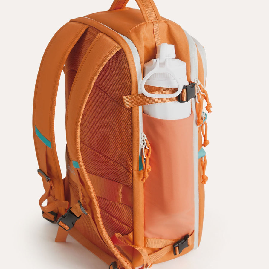 traveler backpack with 40oz bottle rust