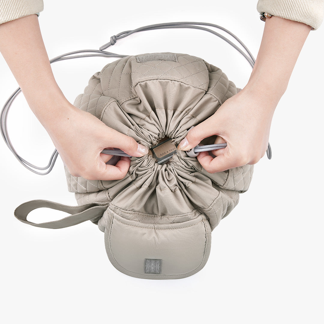 Wanderland Drawstring Cosmetic BagGrey Bagsmart Australia BAGSMART.AU