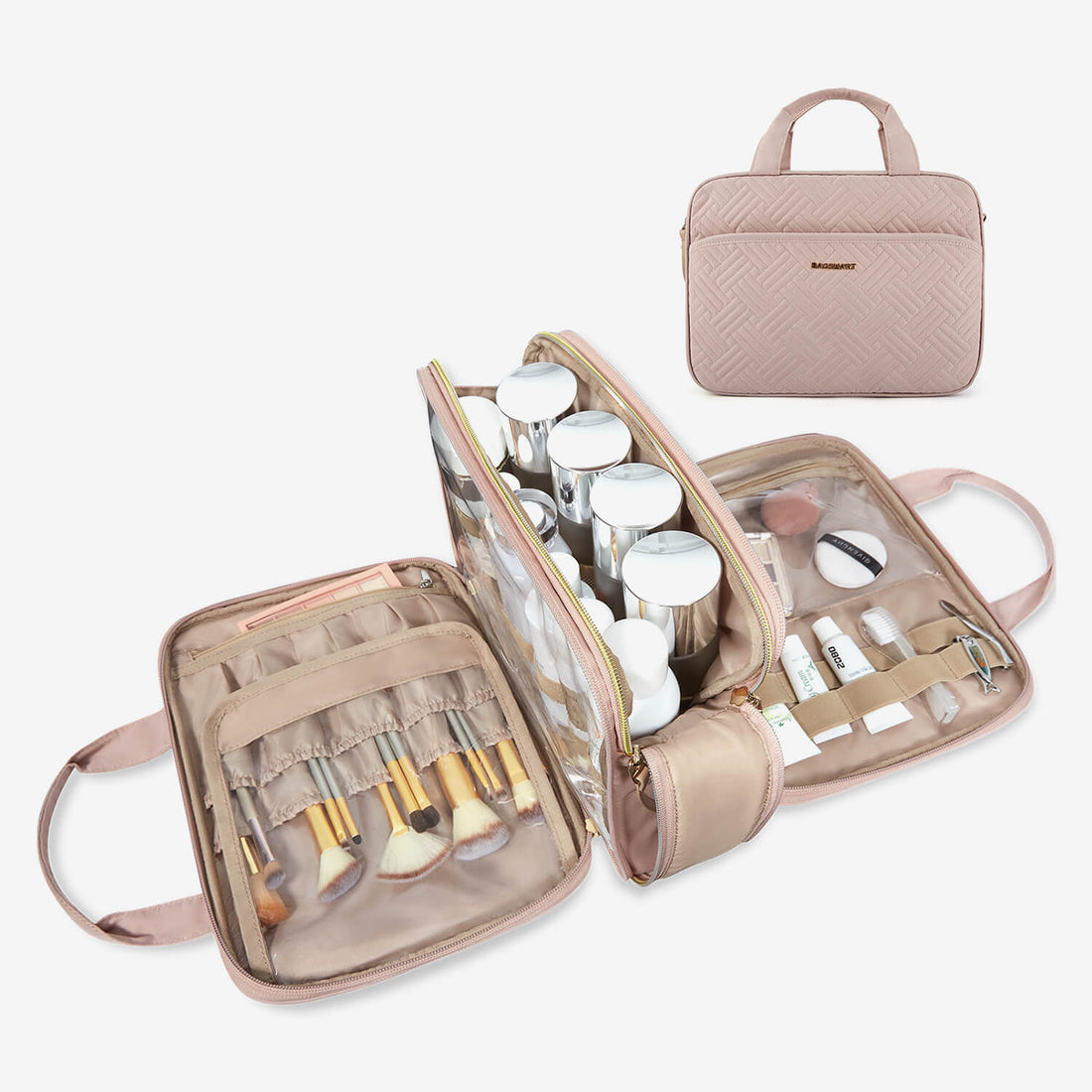 Pink Waterproof Travel Toiletry Bag for Women Bagsmart Australia