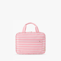 Pink stripes on white