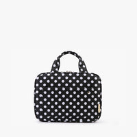 White dots on black